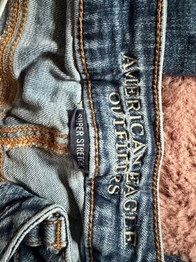 American Eagle Outfitters Women's Light Blue Super Stretch Skinny Jeans